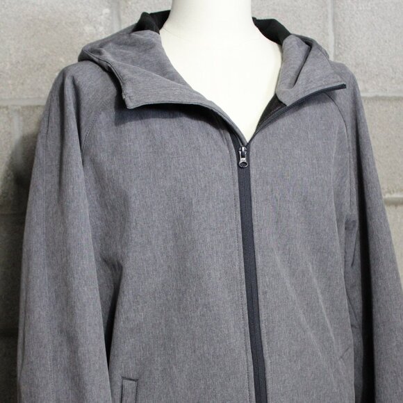 Banana Republic Hoodie SZ XL Grey Zippered Fleece Lined Medium Weight Jacket - Picture 2 of 8